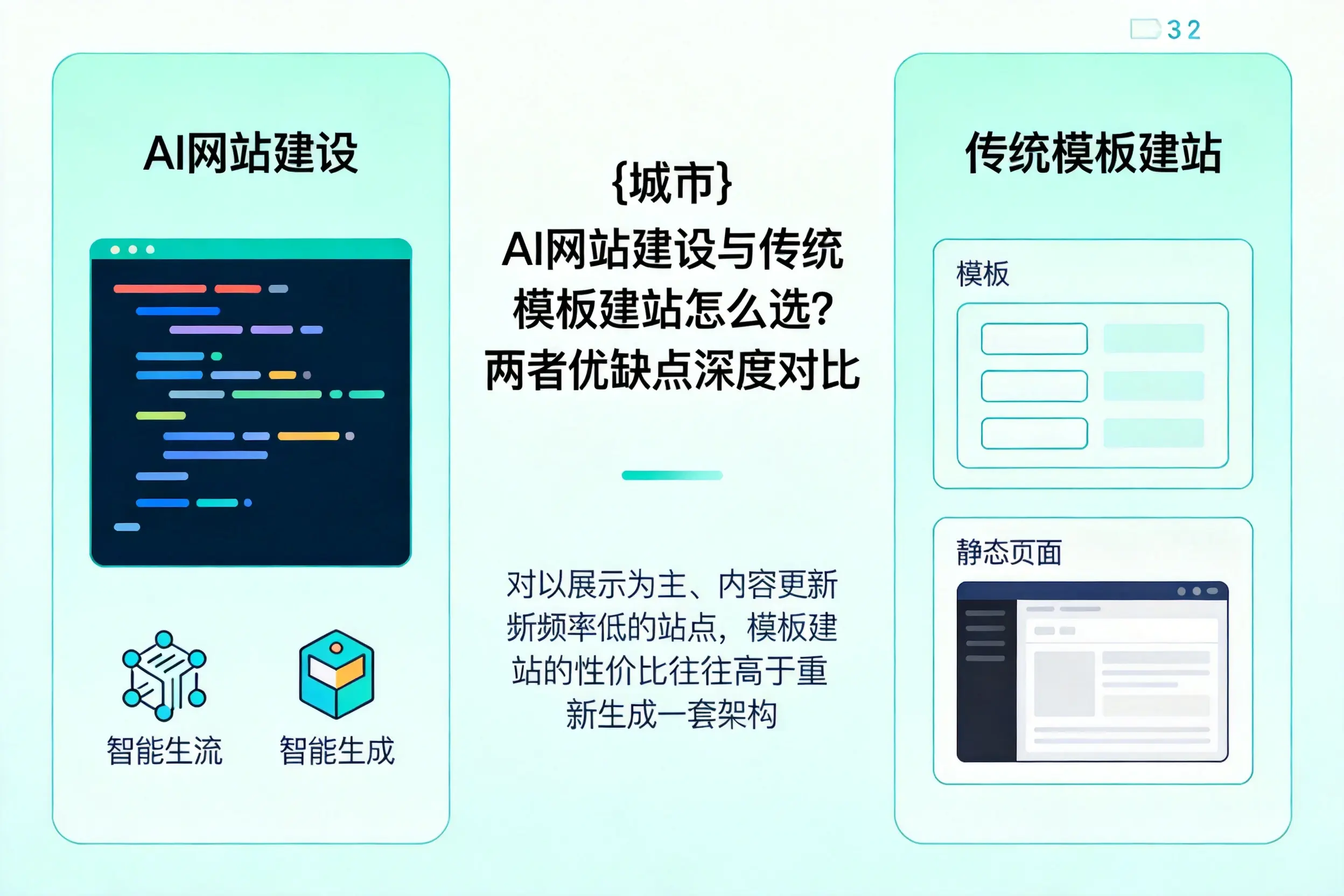 南宁AI网站建设与传统模板建站怎么选？两者优缺点深度对比