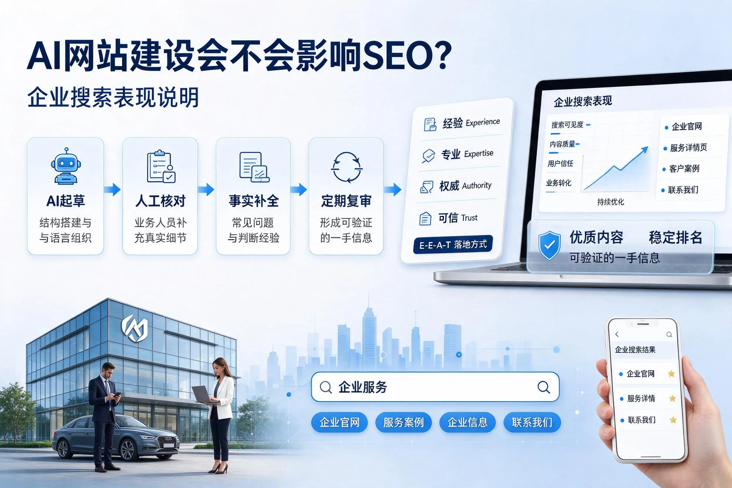 AI网站建设会不会影响SEO？南宁企业搜索表现说明
