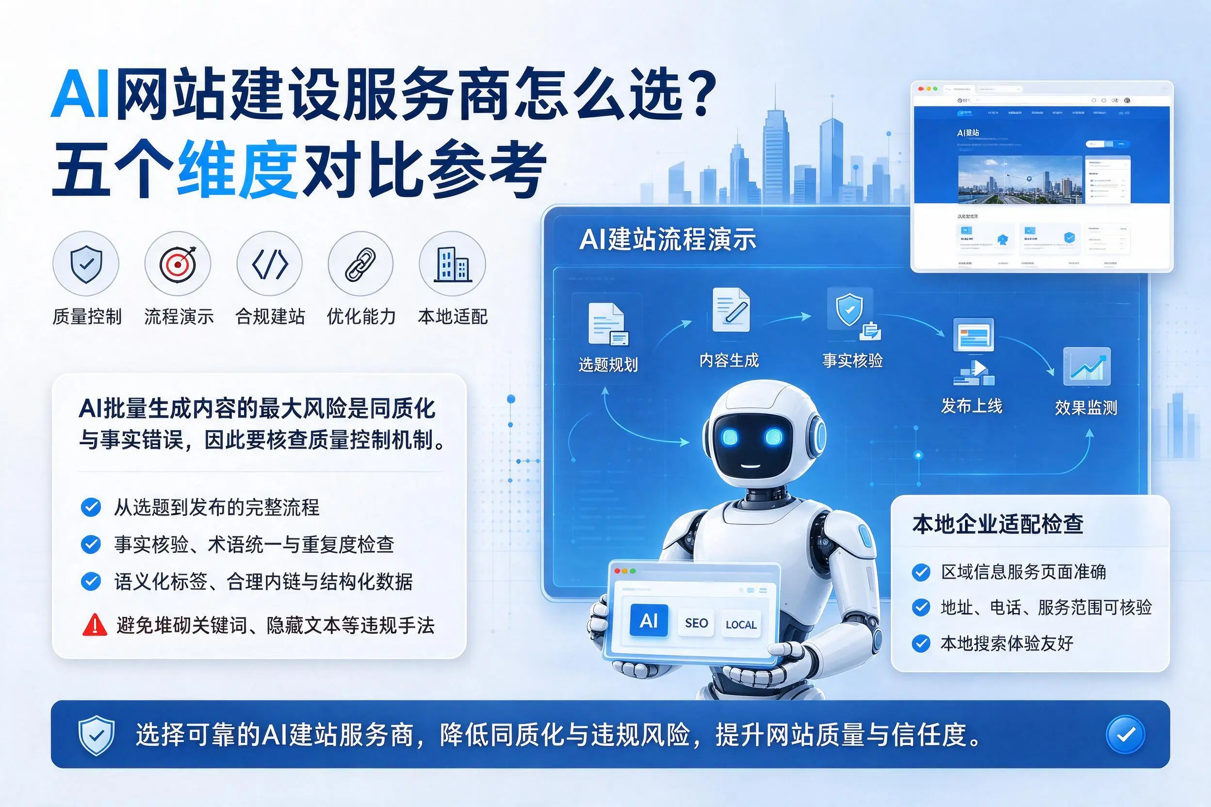 南宁AI网站建设服务商怎么选？五个维度对比参考