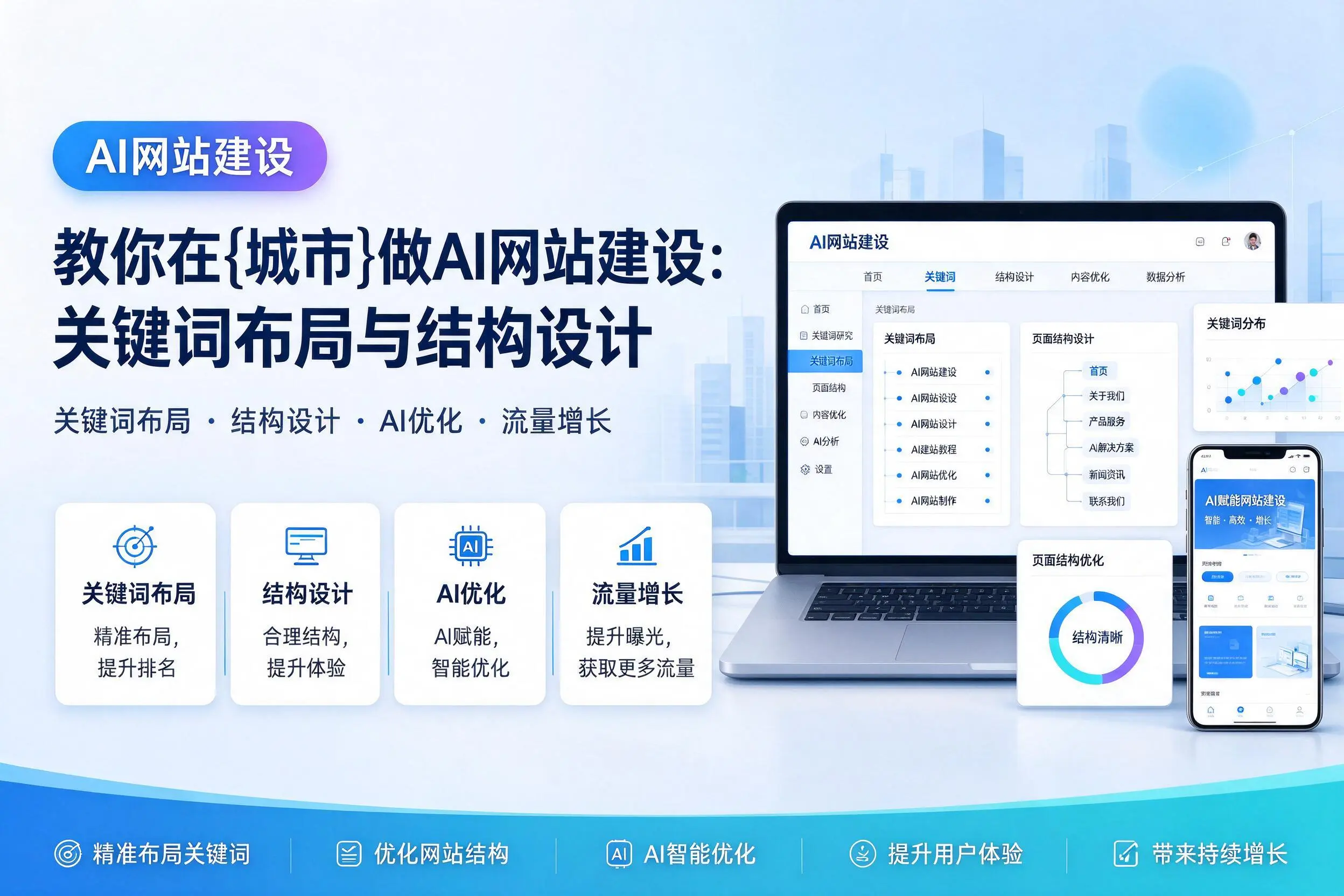教你在南宁做AI网站建设:关键词布局与结构设计