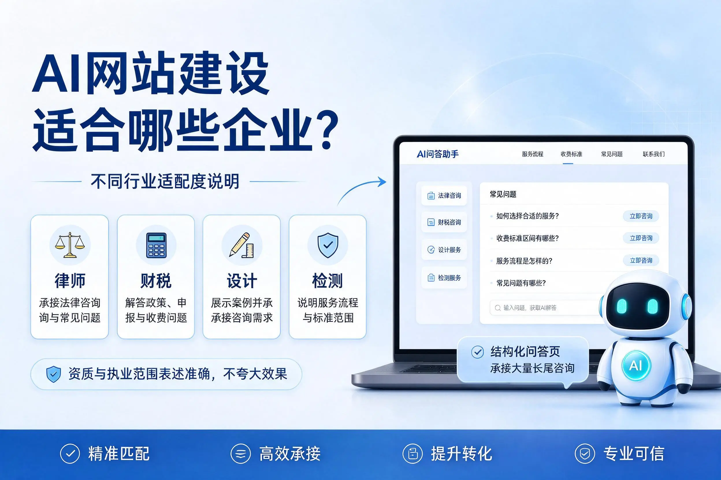 AI网站建设适合哪些企业?南宁不同行业适配度说明