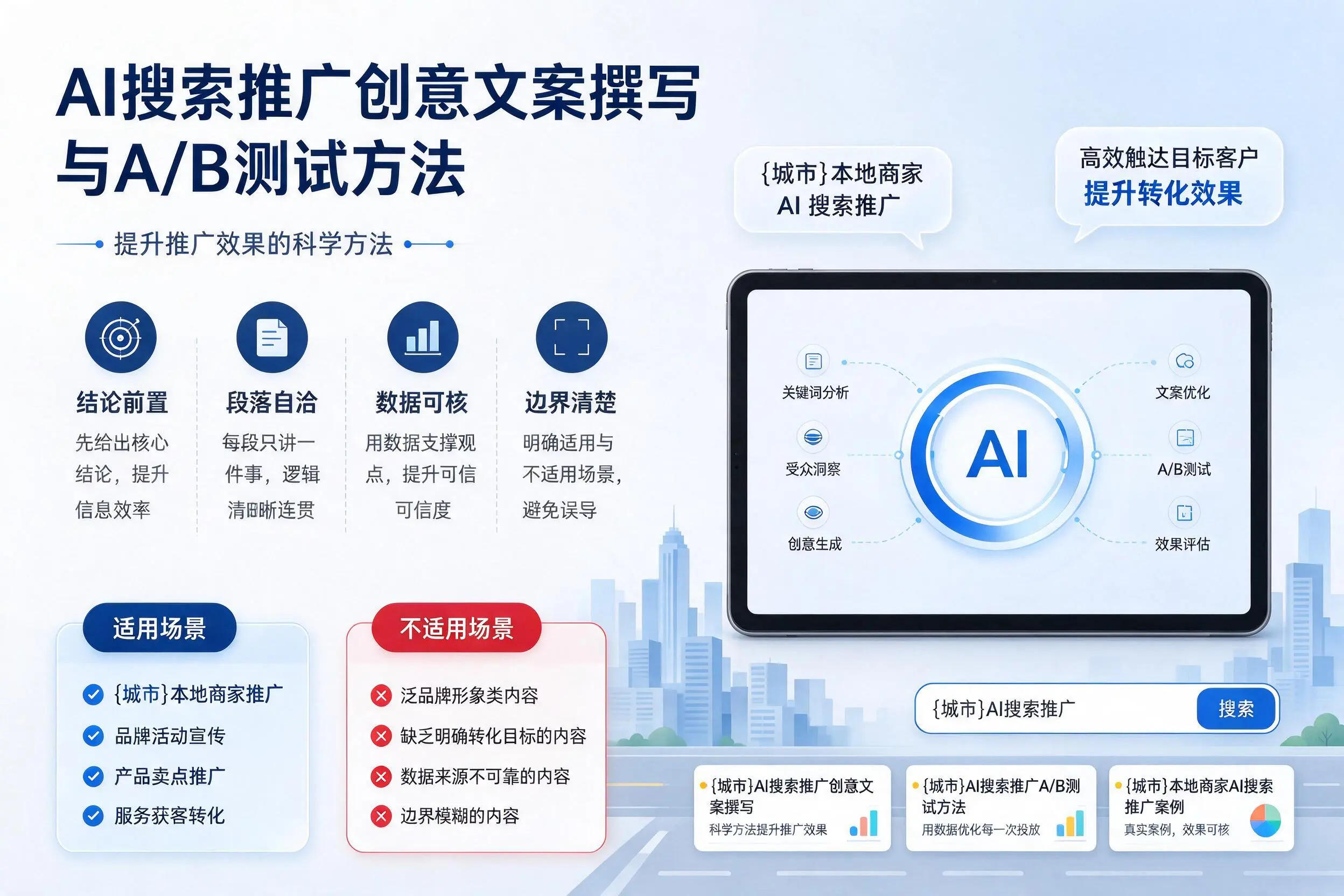 南宁AI搜索推广创意文案撰写与A/B测试方法